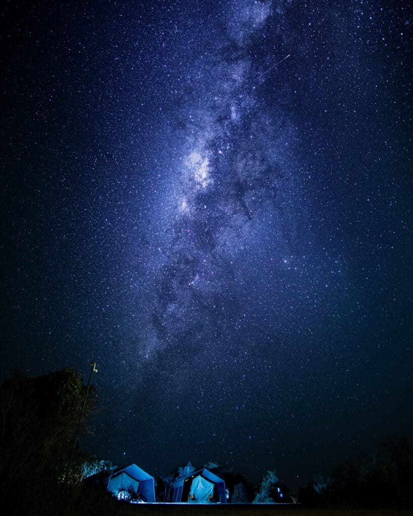 night sky above Ngorongoro Crater captured with my wide angle lens.